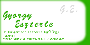 gyorgy eszterle business card